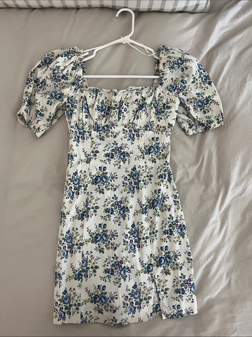 Astr reformation look alike puff sleeve floral mini dress